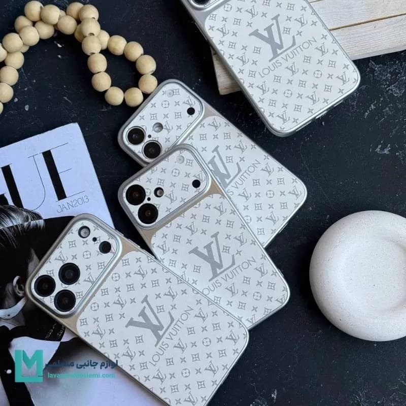 قاب گوشی لوکس لویی ویتون لنز سفید کد C3525 | لوتزم جانبی مسلمی