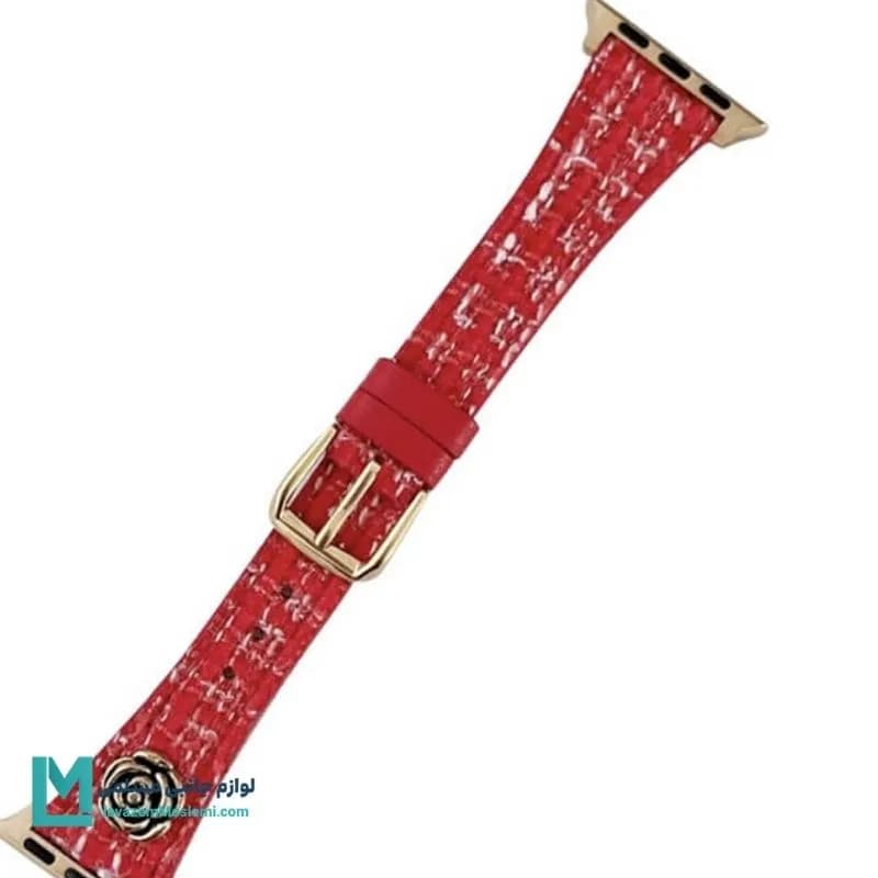 بند اپل واچ چرم گل شنل کد W1155 | لوازم جانبی مسلمی — تصویر ۶
