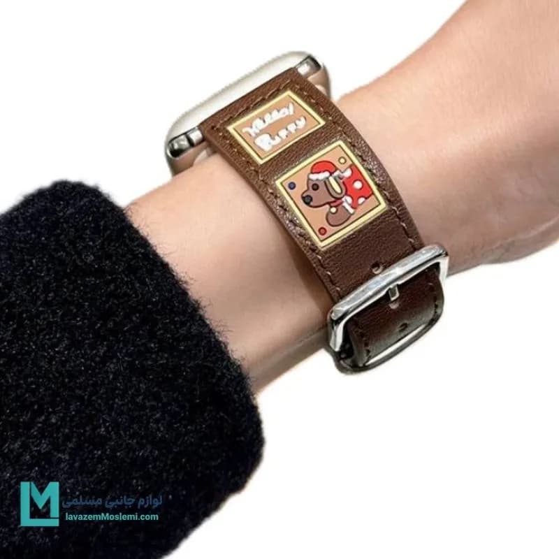 بند اپل واچ چرم هلو پاپی کد W1152 | لوازم جانبی مسلمی — تصویر ۵
