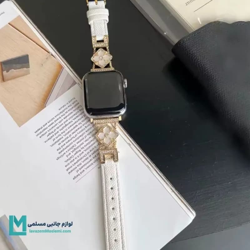 بند اپل واچ لدر و گل شنل کد W1151 | لوازم جانبی مسلمی — تصویر ۳