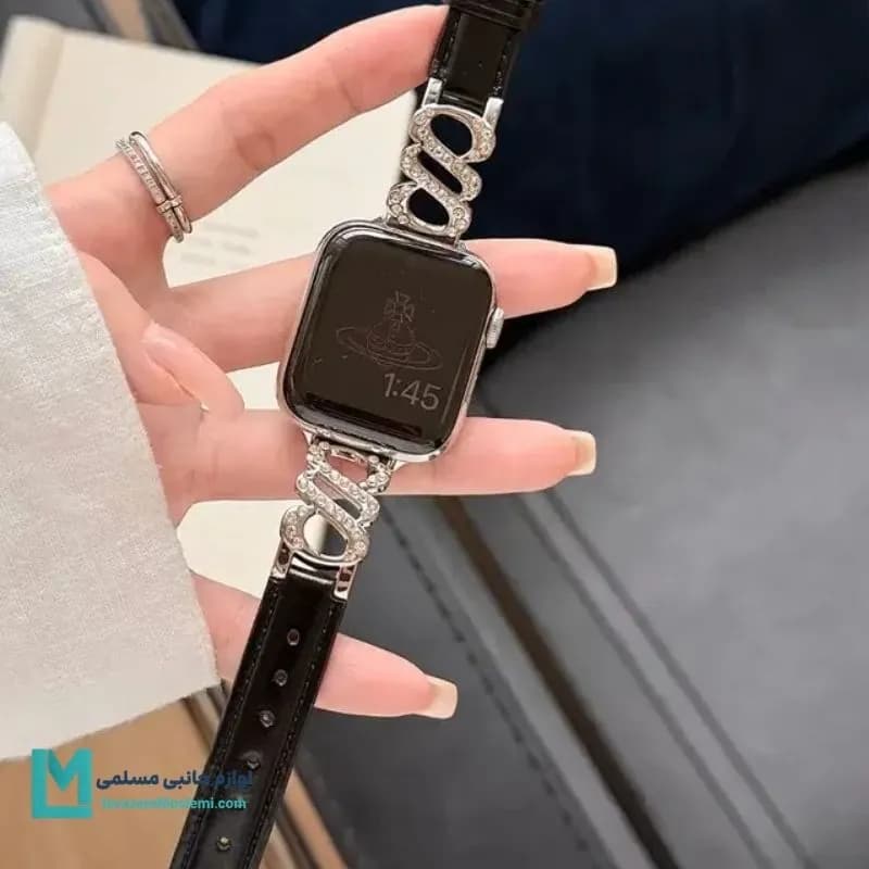 بند اپل واچ چرم و دیاموند S کد W1145 | لوازم جانبی مسلمی — تصویر ۲