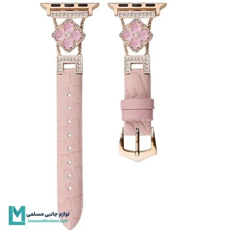 بند اپل واچ چرم گل شنل 2 کد W1141 | لوازم جانبی مسلمی — تصویر ۴