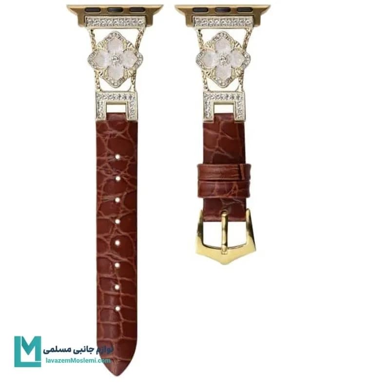 بند اپل واچ چرم گل شنل 2 کد W1141 | لوازم جانبی مسلمی — تصویر ۳