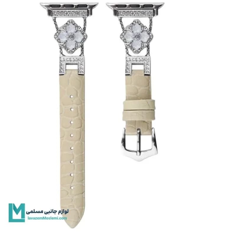 بند اپل واچ چرم گل شنل 2 کد W1141 | لوازم جانبی مسلمی — تصویر ۵