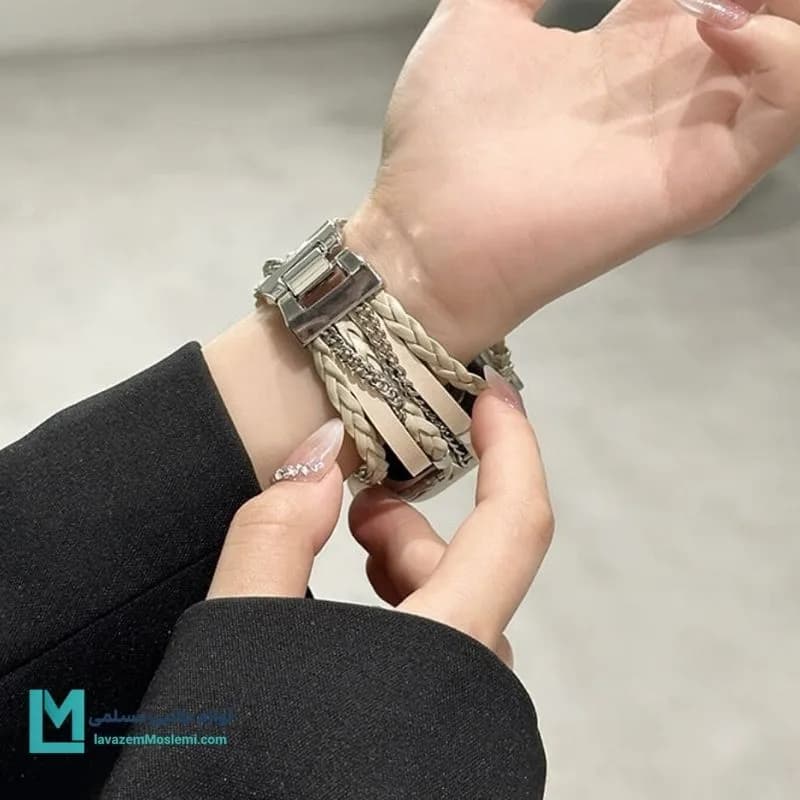 بند اپل واچ هرمس بوهمیا(طرح سلین) کد W1139 | لوازم جانبی مسلمی — تصویر ۵