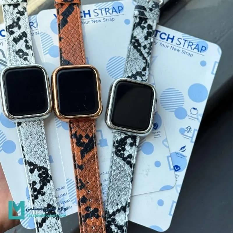 بند اپل واچ چرم طرح پوست مار کد W1138 | لوازم جانبی مسلمی — تصویر ۲