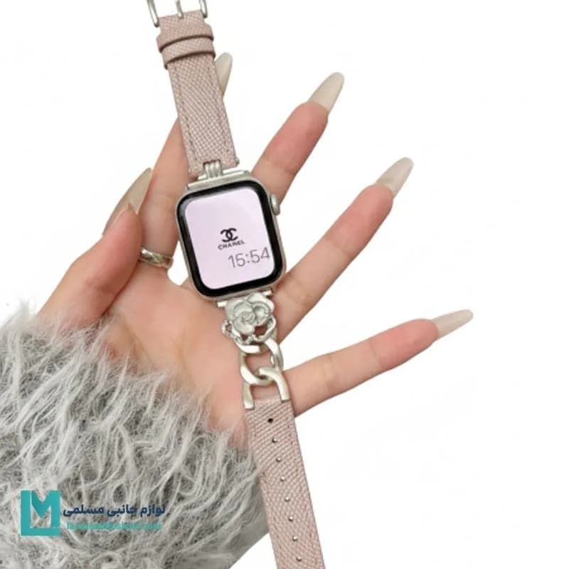 بند اپل واچ چرم و کارتیر گل شنل کد W1137 | لوازم جانبی مسلمی — تصویر ۲
