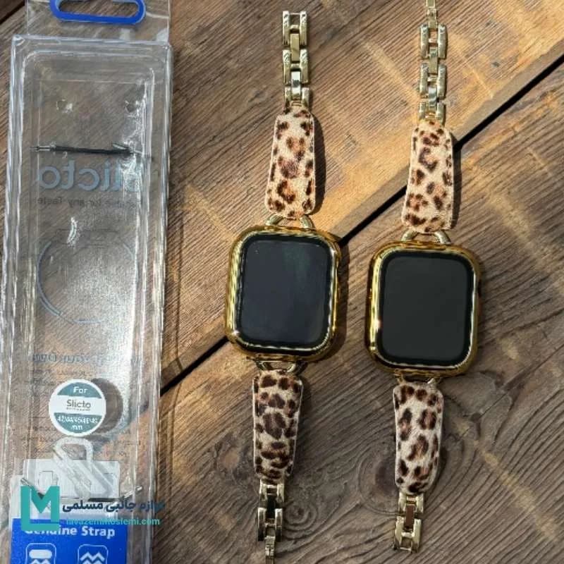 بند اپل واچ چرم گوشواره ای پلنگی کد W1132 | لوازم جانبی مسلمی — تصویر ۳