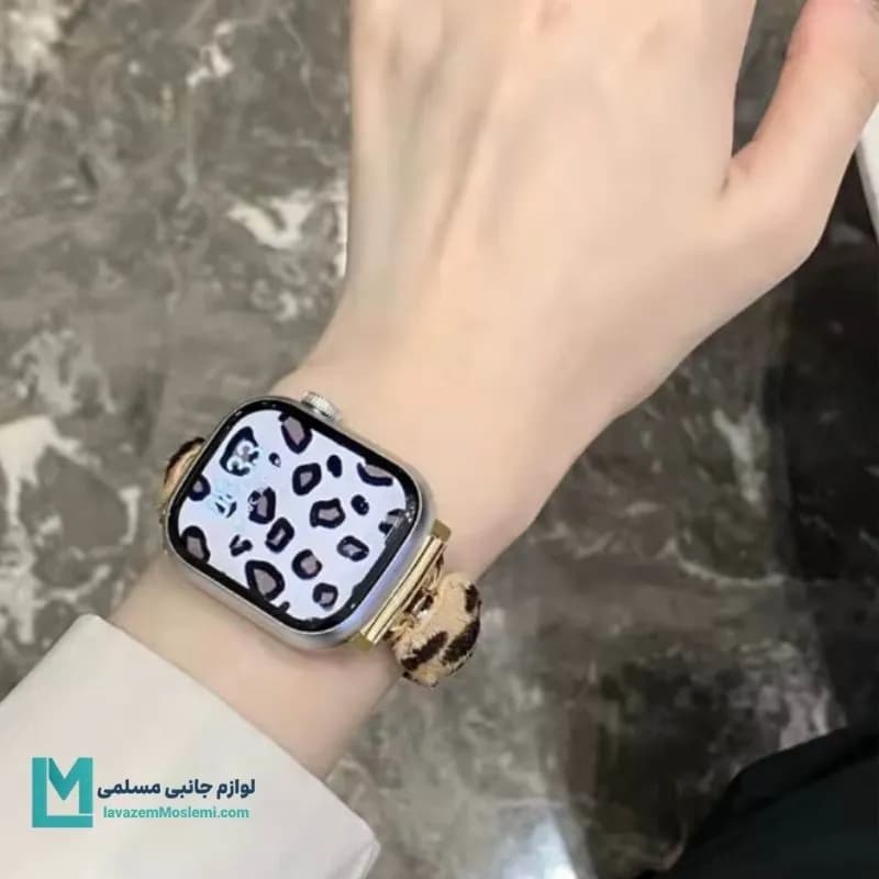 بند اپل واچ چرم گوشواره ای پلنگی کد W1132 | لوازم جانبی مسلمی — تصویر ۲