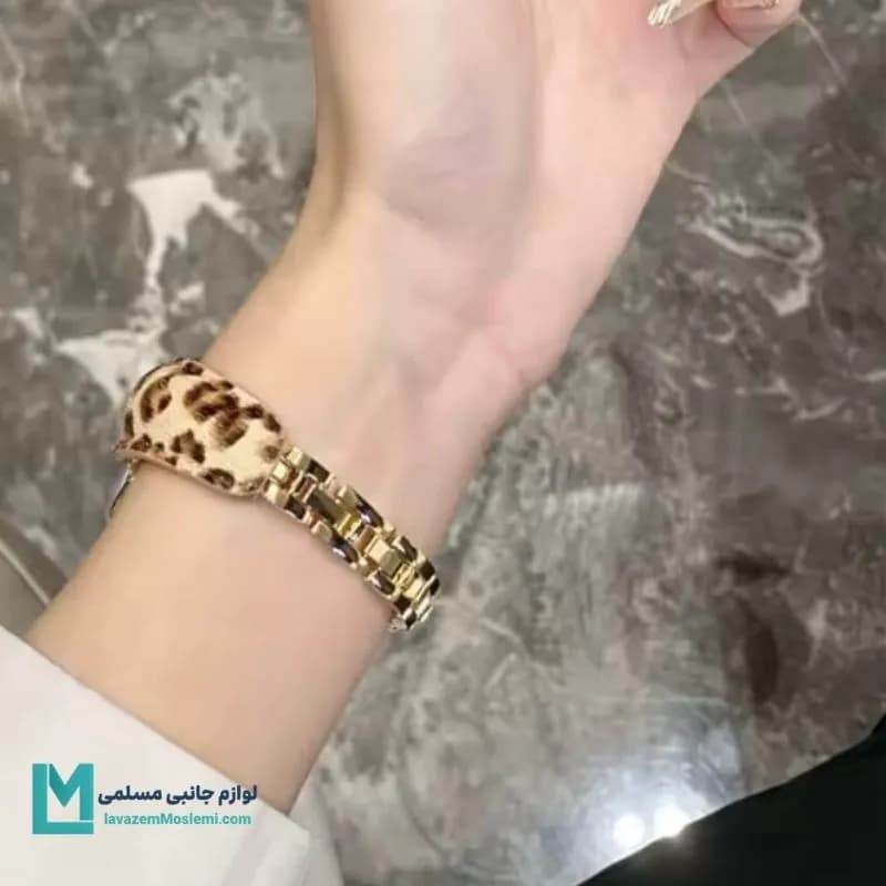 بند اپل واچ چرم گوشواره ای پلنگی کد W1132 | لوازم جانبی مسلمی — تصویر ۴