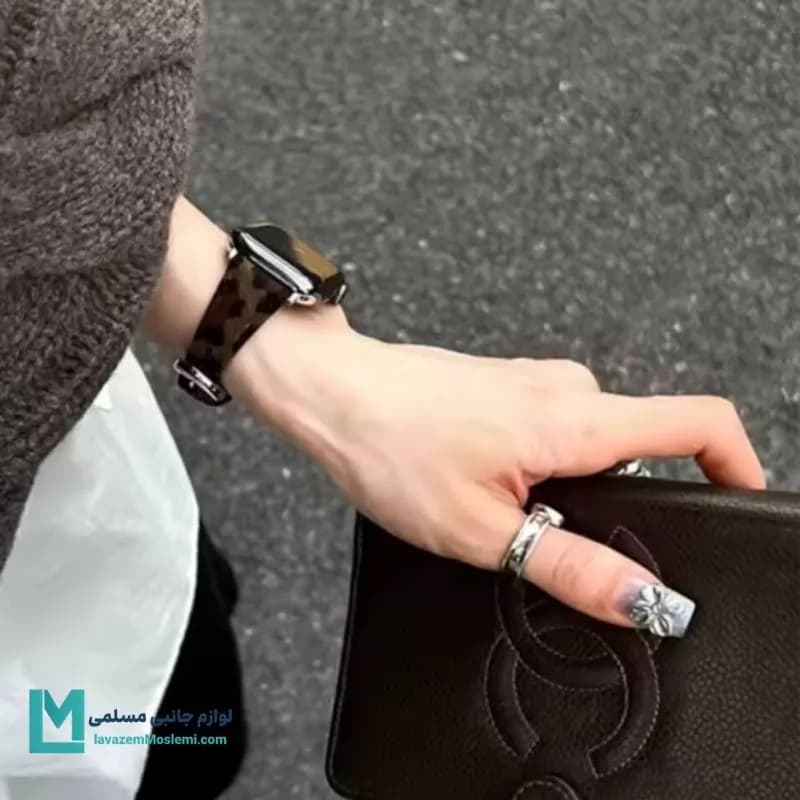 بند اپل واچ مخمل پلنگی کد W1131 | لوازم جانبی مسلمی — تصویر ۳