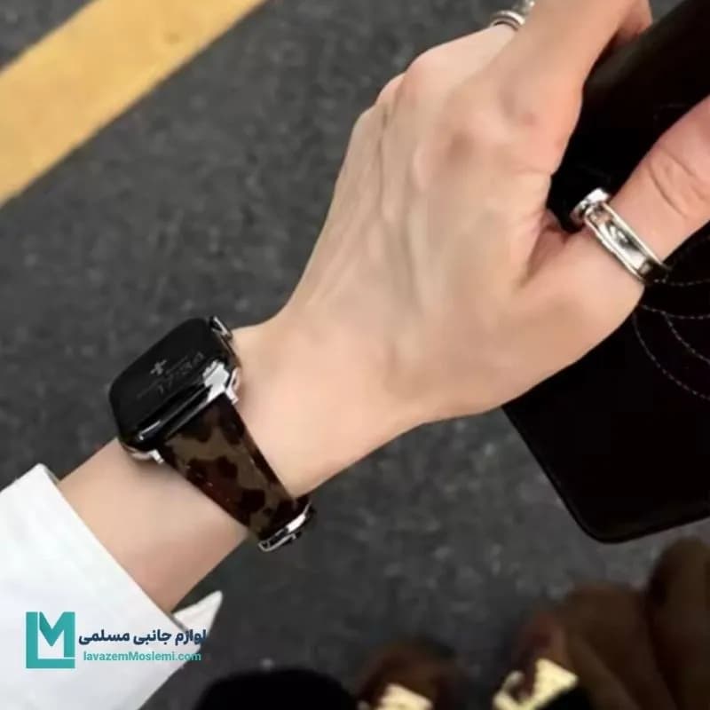بند اپل واچ مخمل پلنگی کد W1131 | لوازم جانبی مسلمی — تصویر ۴