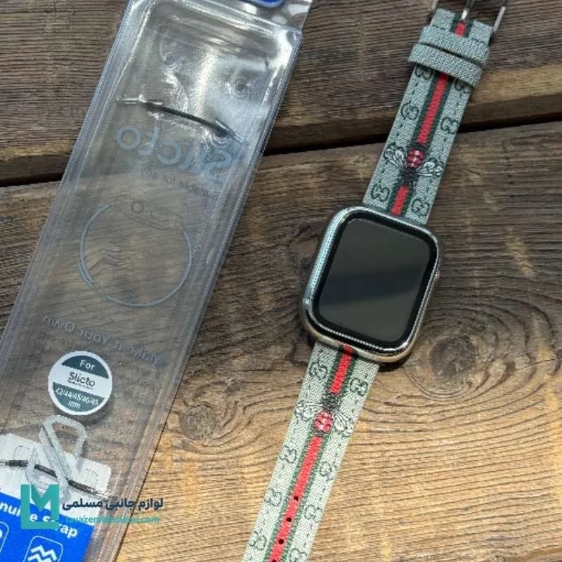 بند اپل واچ چرم گوچی زنبور کد W1126 | لوازم جانبی مسلمی — تصویر ۵