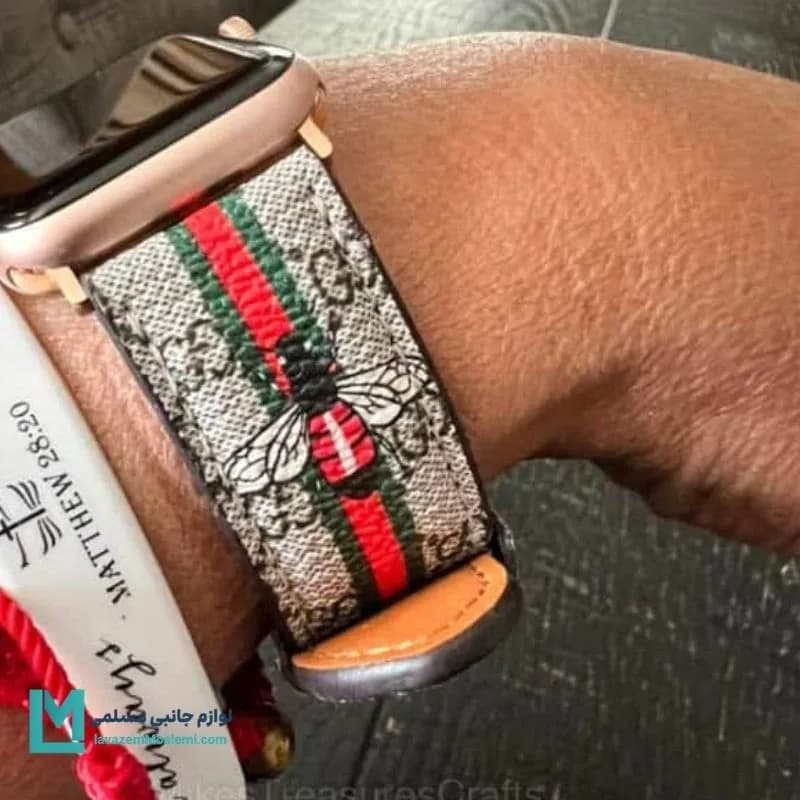 بند اپل واچ چرم گوچی زنبور کد W1126 | لوازم جانبی مسلمی — تصویر ۳