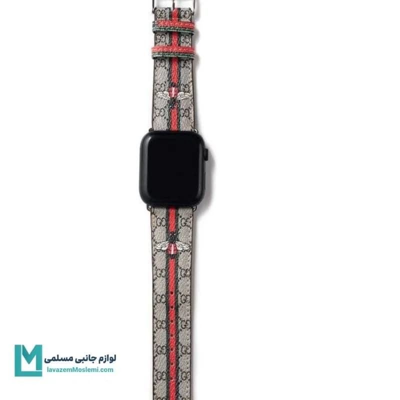بند اپل واچ چرم گوچی زنبور کد W1126 | لوازم جانبی مسلمی