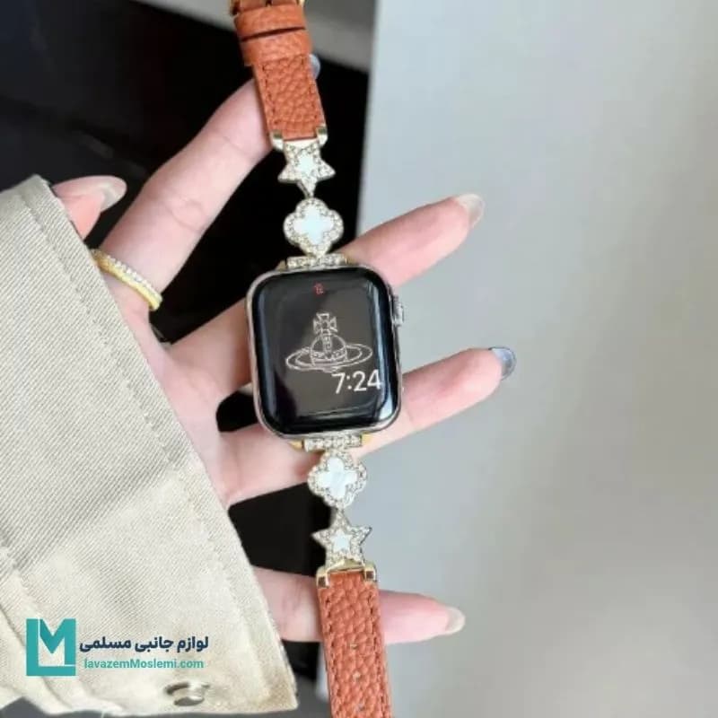 بند اپل واچ چرم استار کلیف کد W1122 | لوازم جانبی مسلمی — تصویر ۴