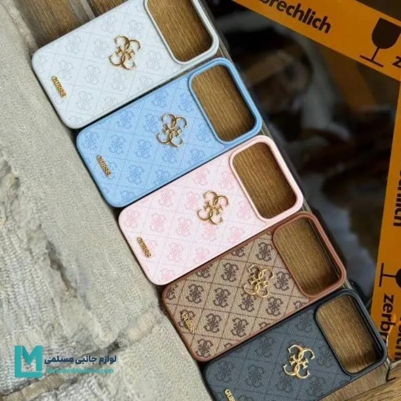 کاور چرمی گوشی آیفون طرح guess کد C3510 | لوازم جانبی مسلمی