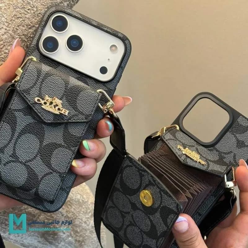 قاب گوشی جاکارتی دار طرح COACH کد C3509 | لوازم جانبی مسلمی