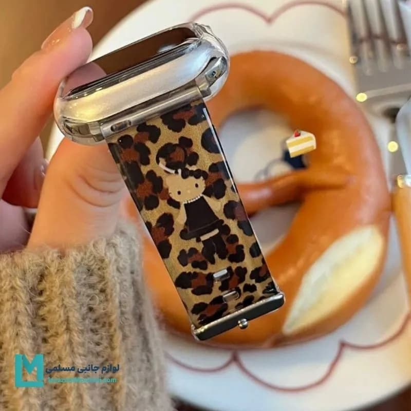 بند اپل واچ پلنگی کیتی کد W1116 | لوازم جانبی مسلمی — تصویر ۲