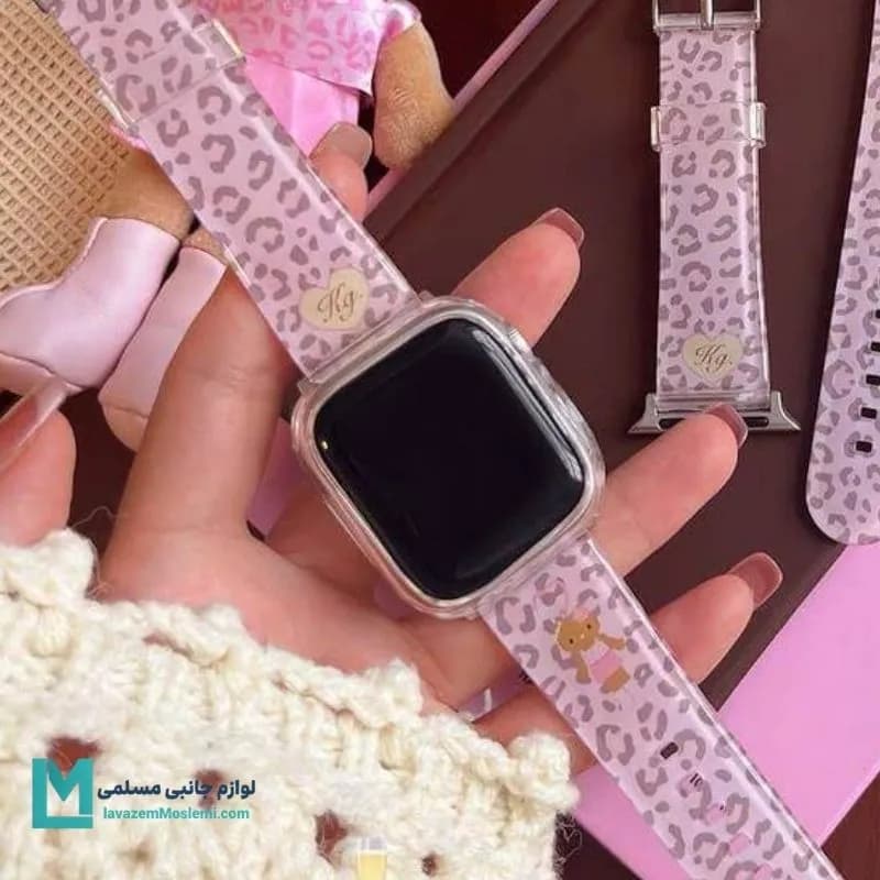 بند اپل واچ پلنگی کیتی کد W1116 | لوازم جانبی مسلمی — تصویر ۳