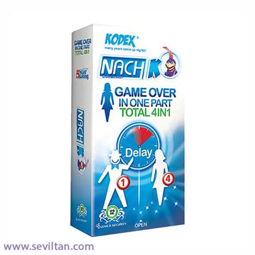 کاندوم گیم آور کدکس مدل NACH Game Over چهار در یک بسته 12 عددی