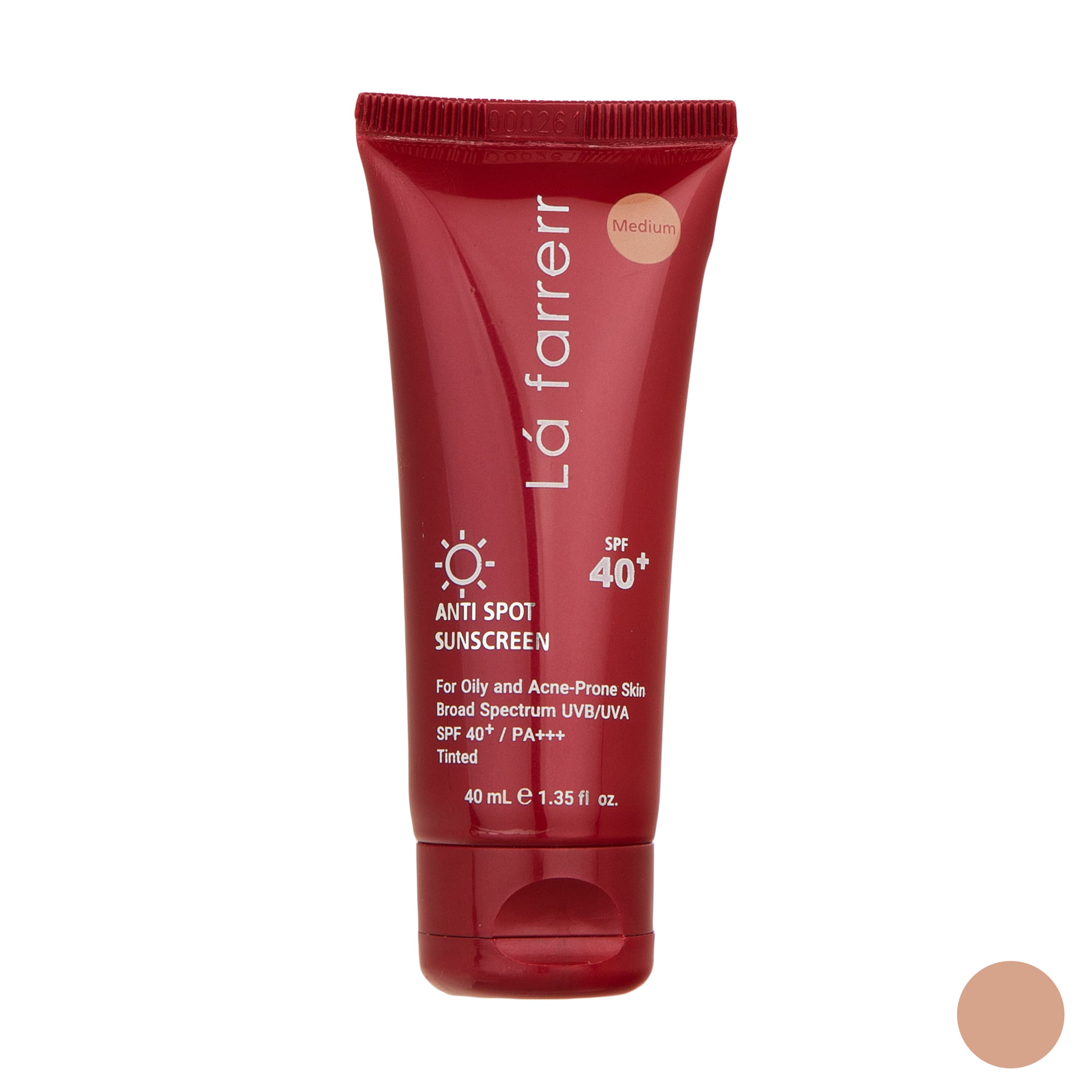 کرم ضدآفتاب و ضد لک رنگی SPF 40-Medium مناسب پوست چرب و مستعد آکنه لافارر La farrerr