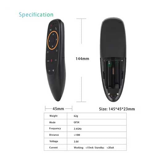 ریموت کنترل جادویی Air Remote Mouse G10S + باتری رایگان — تصویر ۴