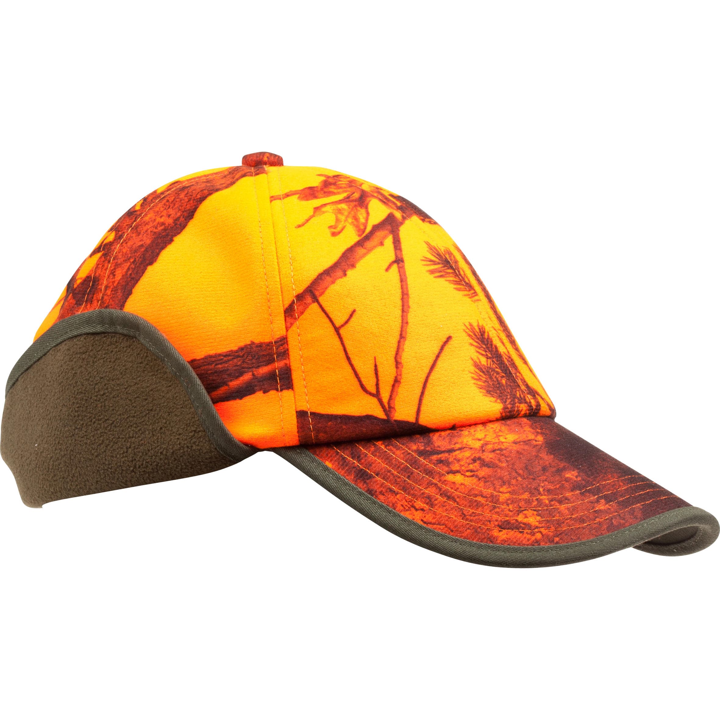 کلاه شکار سولوگناک – هدبند دار طرح استتار Solognac Eared Hat – Hunting and Nature Observation – Orange / Camouflage Pattern — تصویر ۳
