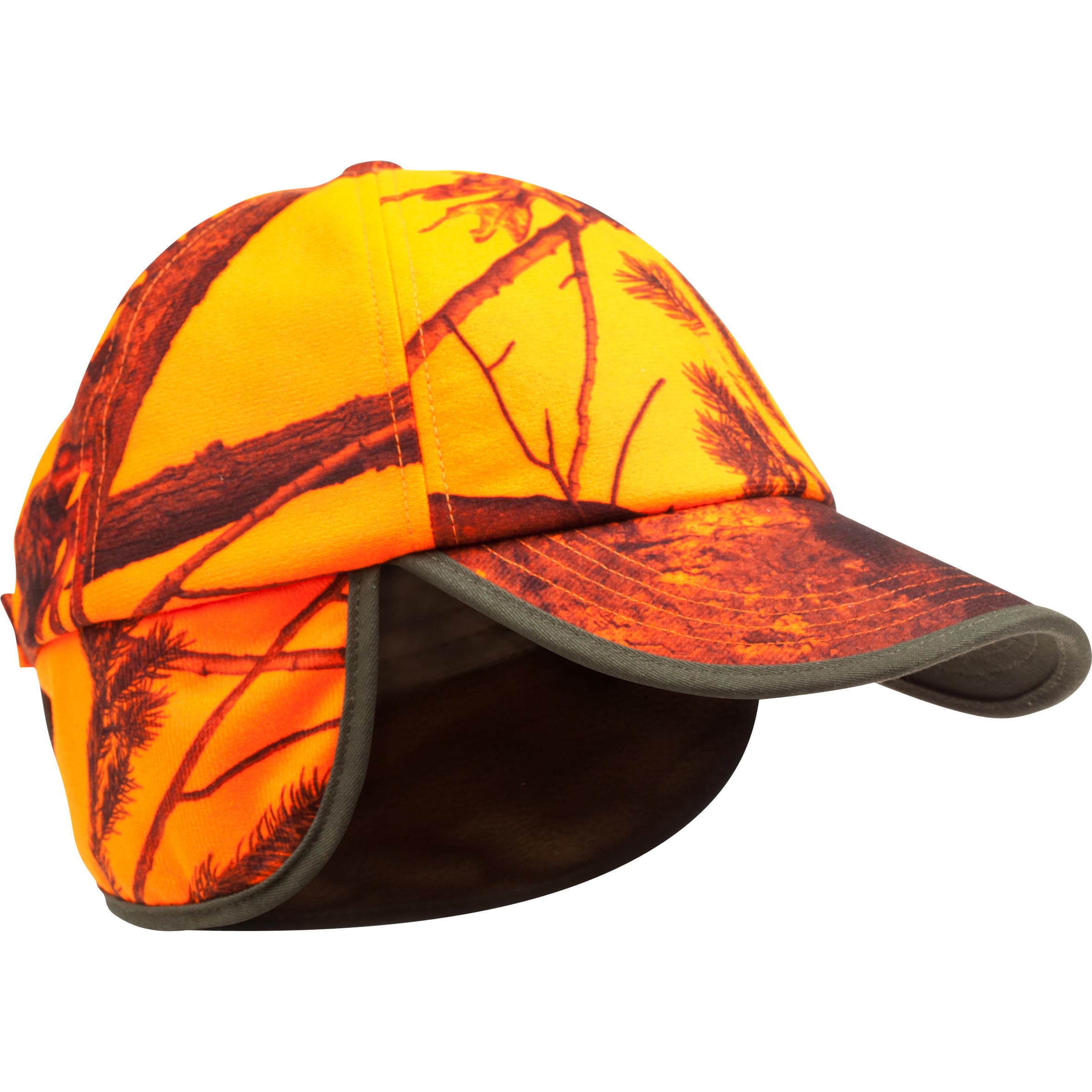 کلاه شکار سولوگناک – هدبند دار طرح استتار Solognac Eared Hat – Hunting and Nature Observation – Orange / Camouflage Pattern