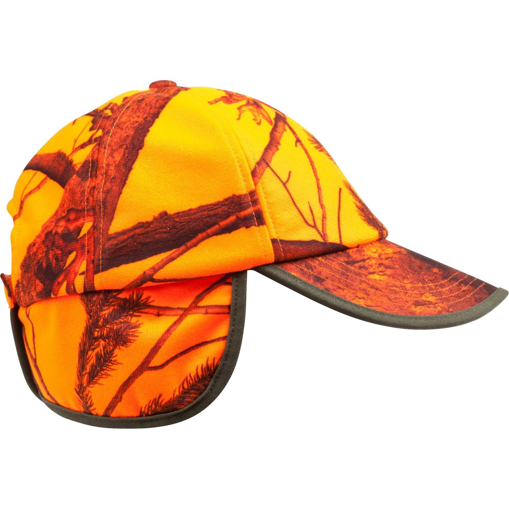 کلاه شکار سولوگناک – هدبند دار طرح استتار Solognac Eared Hat – Hunting and Nature Observation – Orange / Camouflage Pattern — تصویر ۷