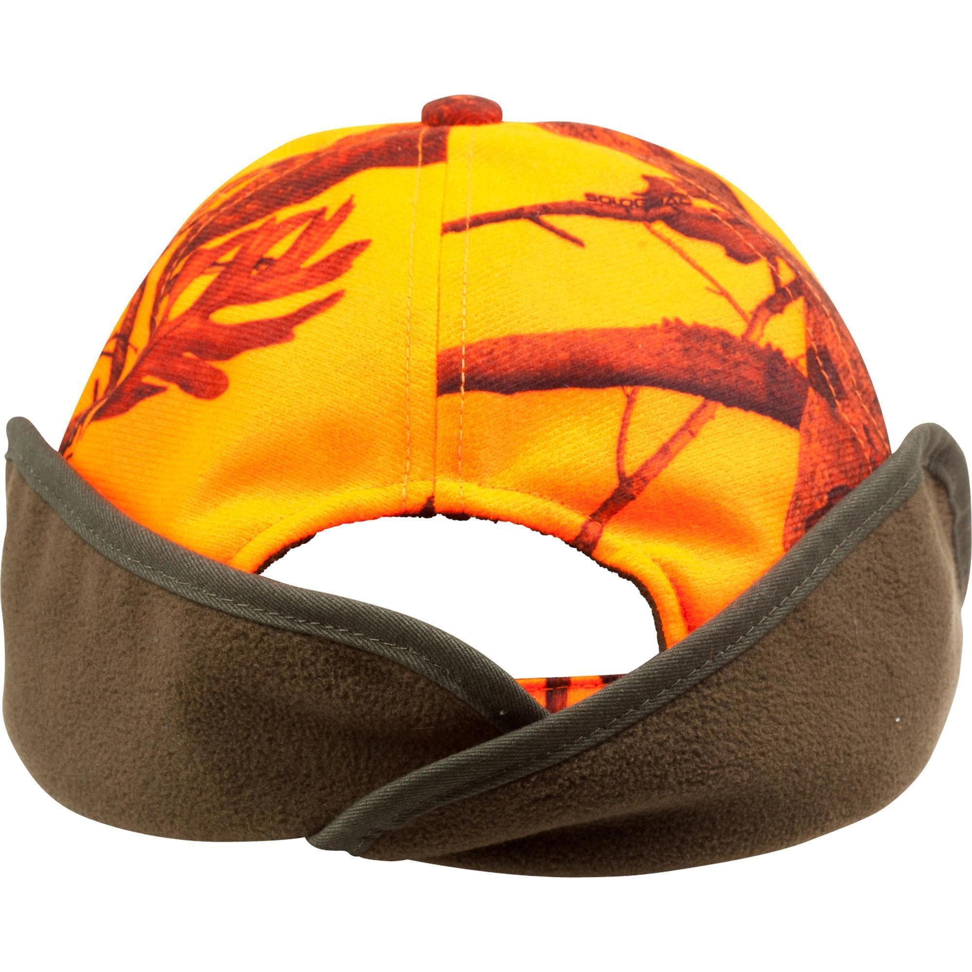 کلاه شکار سولوگناک – هدبند دار طرح استتار Solognac Eared Hat – Hunting and Nature Observation – Orange / Camouflage Pattern — تصویر ۵