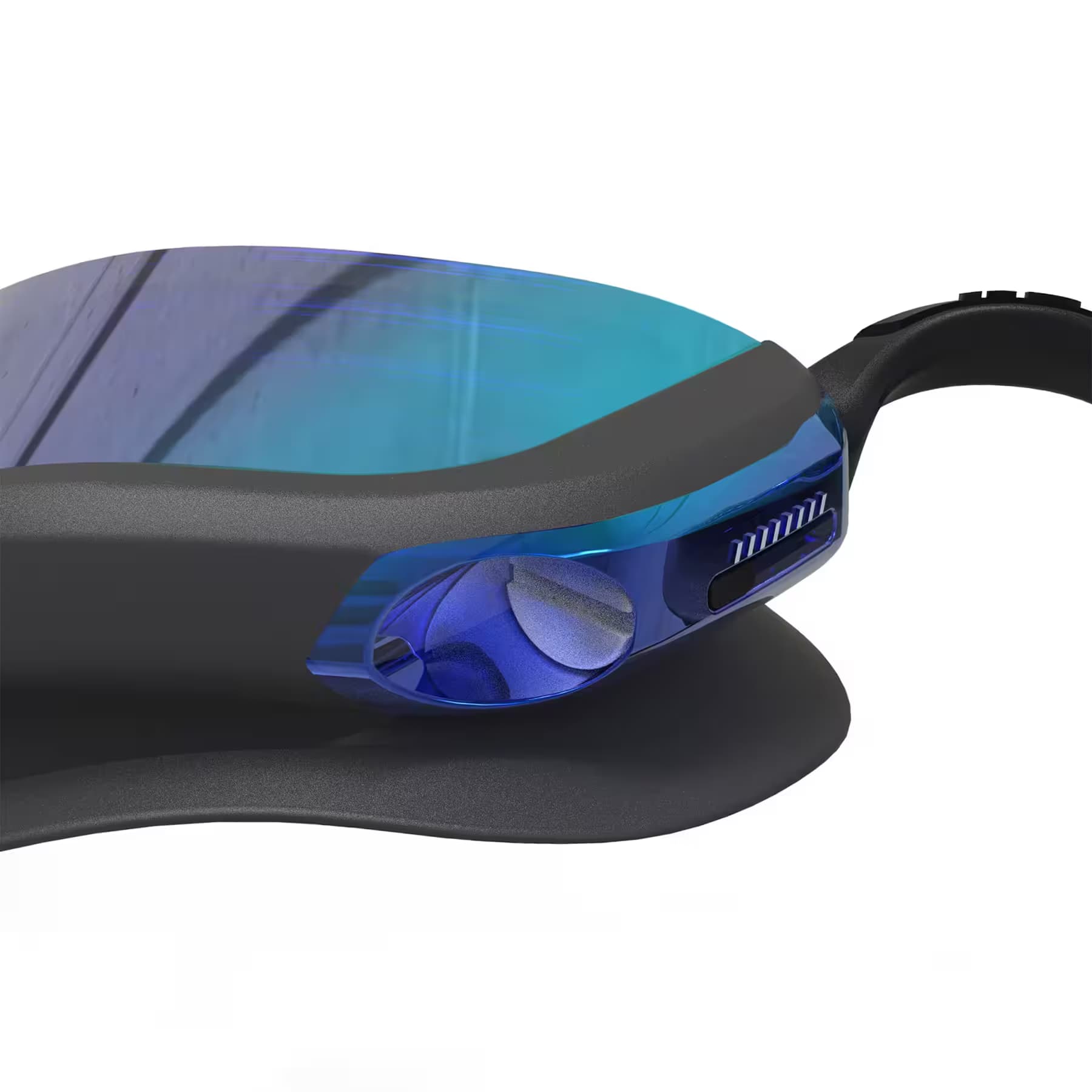 عینک شنا نابایجی سرعتی – دکتلون Nabaiji Swimming Goggles – Standard Size – Black/Blue – Mirrored Lenses – Bfast — تصویر ۸