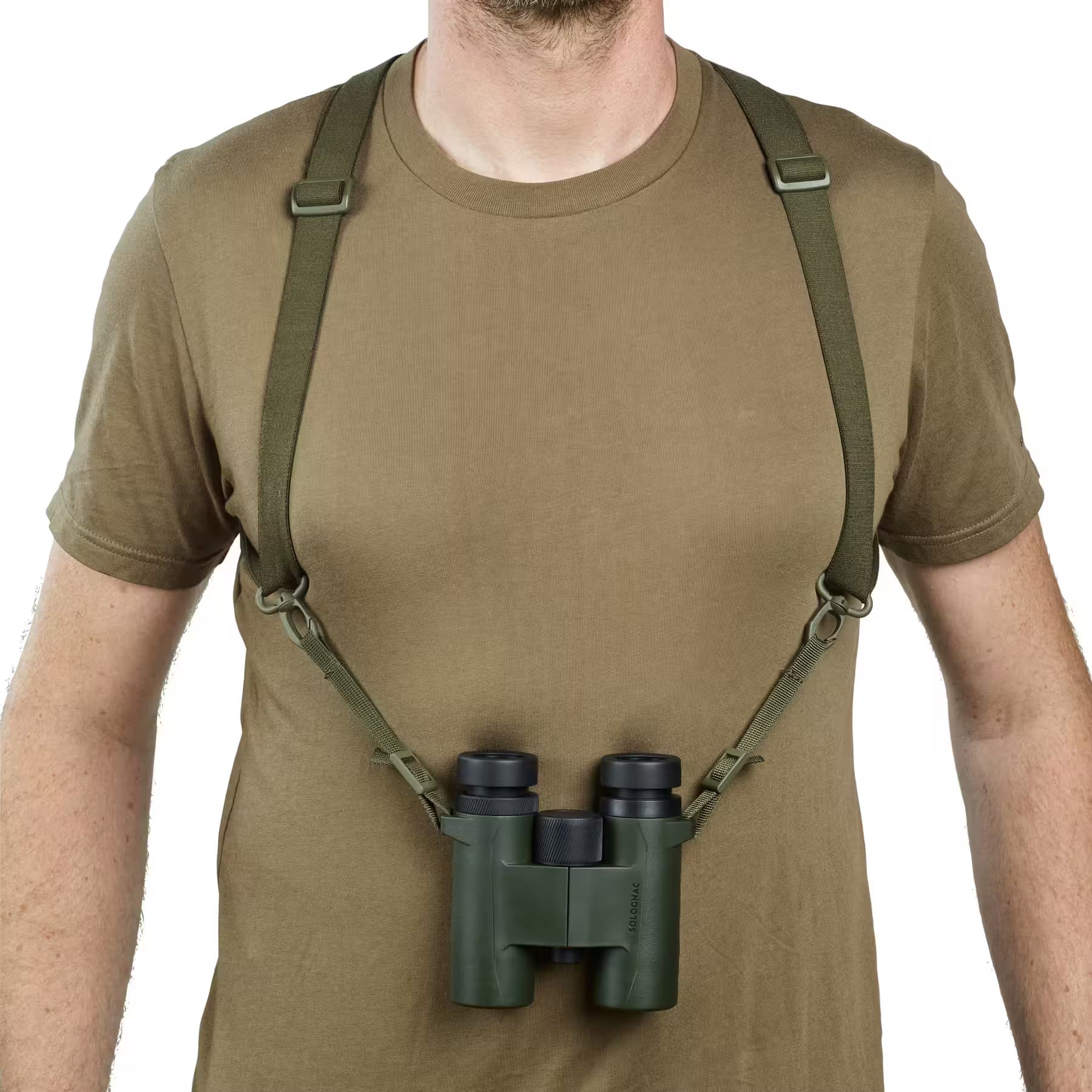بند الاستیک دوربین دو چشمی سولوگناک – شکار و بوشکرفت Solognac Elastic Binocular Strap – Hunting and Nature Observing — تصویر ۳