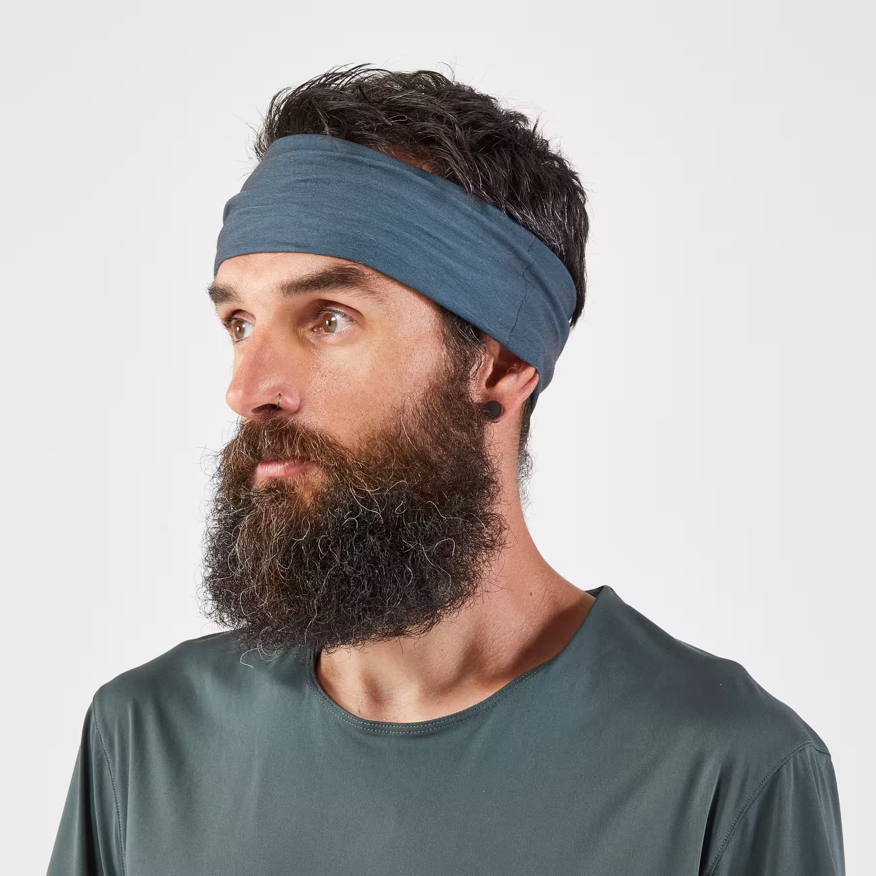 دستمال سر کالنجی – باندانا دکتلون Kalenji Multi-Purpose Running Collar/Bandana – Dark Khaki – KIPRUN — تصویر ۳