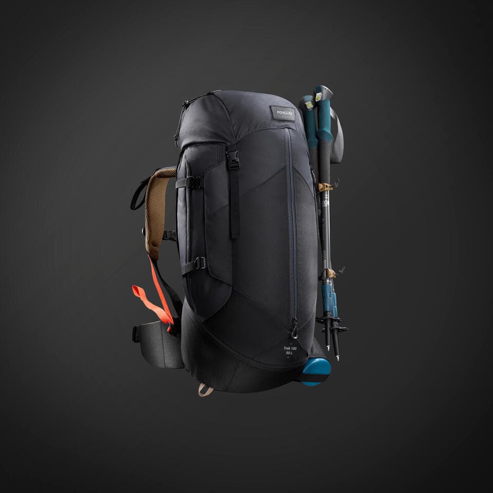 کوله پشتی کوهنوردی فورکلاز ۵۰ لیتری Forclaz Men’s Trekking Backpack – 50L – MT100 Easyfit — تصویر ۴