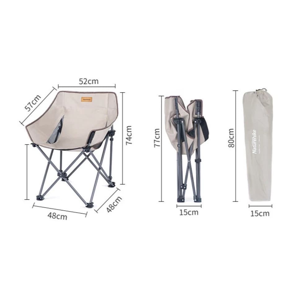 صندلی کمپینگ نیچرهایک Naturehike Outdoor folding moon chair – NH20JJ022 — تصویر ۳