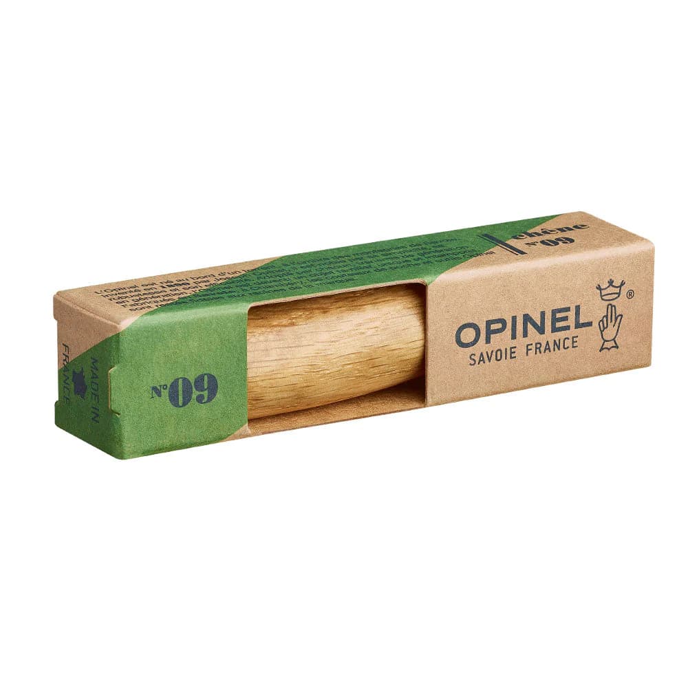 چاقو اپینل 09 استنلس – چوب بلوط Opinel No.09 Stainless Steel Folding Knife | Premium Oak wood — تصویر ۴
