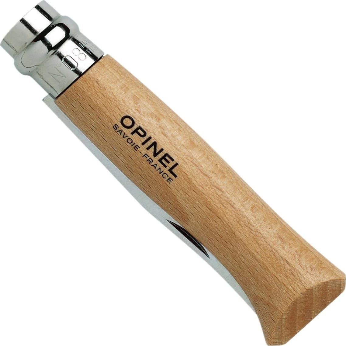 چاقو اپینل 08 استنلس – چوب راش Opinel No.08 Stainless Steel Folding Knife | Beech wood — تصویر ۴
