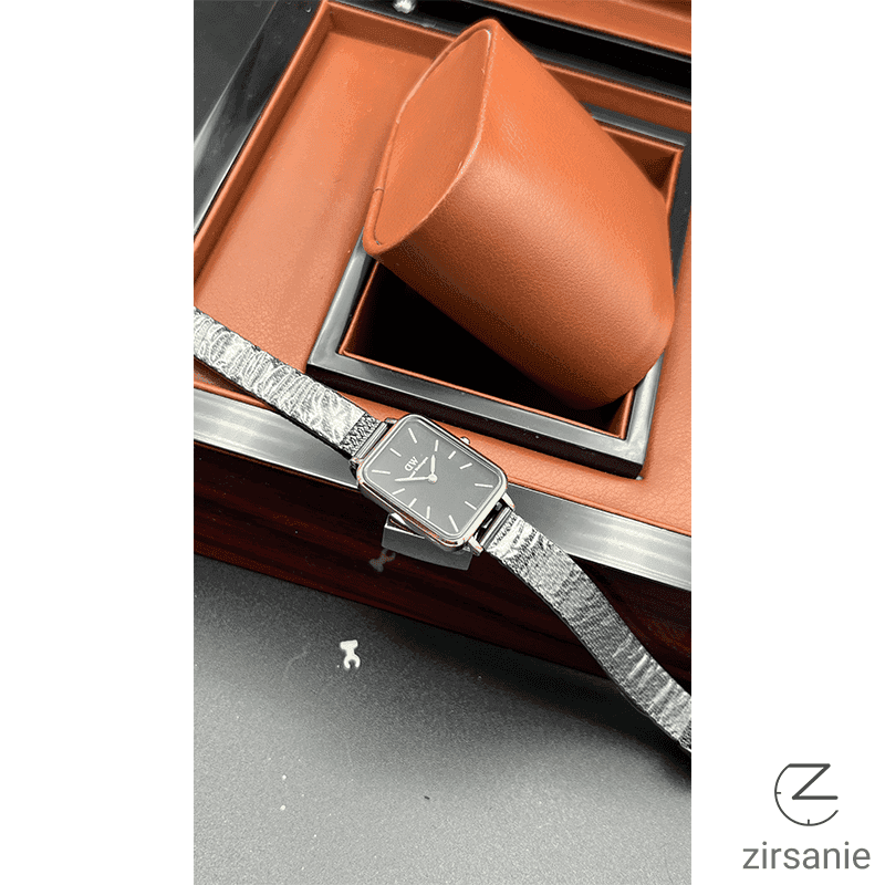 ساعت مچی زنانه دنیل ولینگتون Daniel Wellington Quadro Pressed Black Rosegold — تصویر ۵