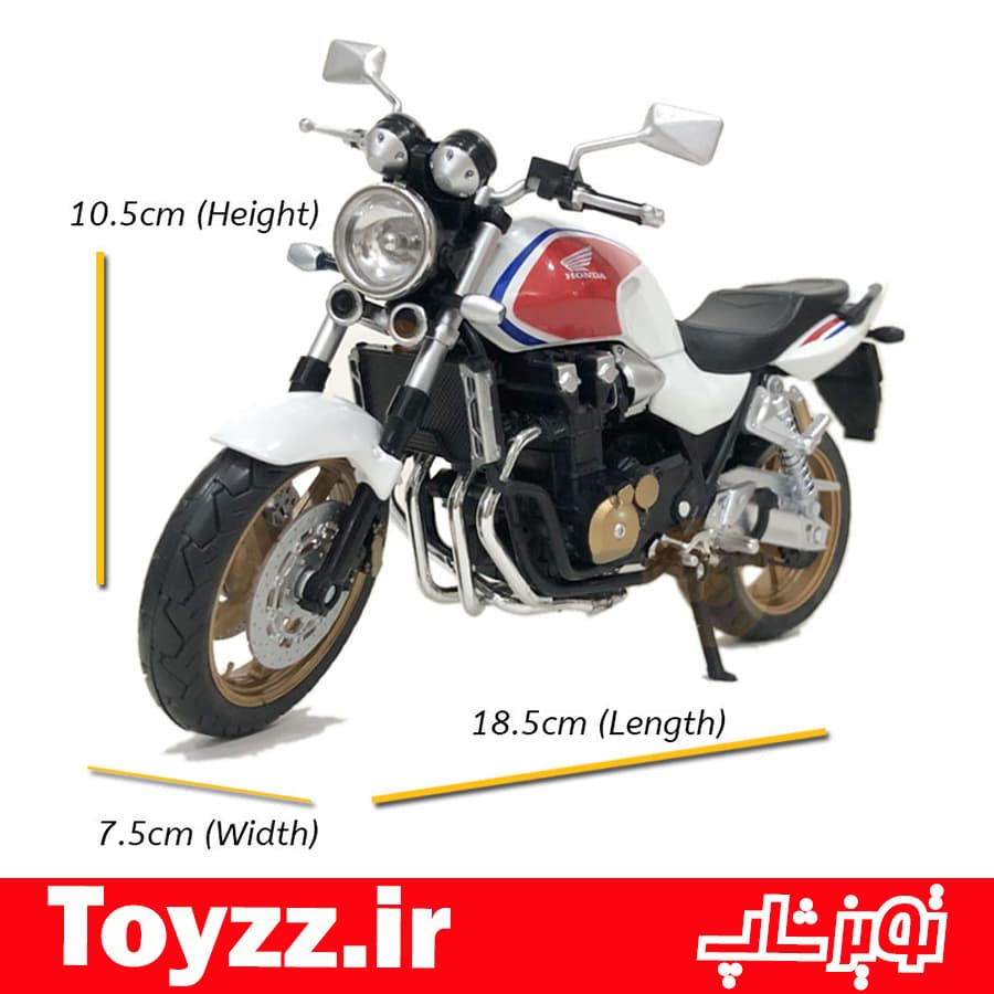 ماکت موتور اتومکس طرح هوندا CB1300 سفید — تصویر ۴