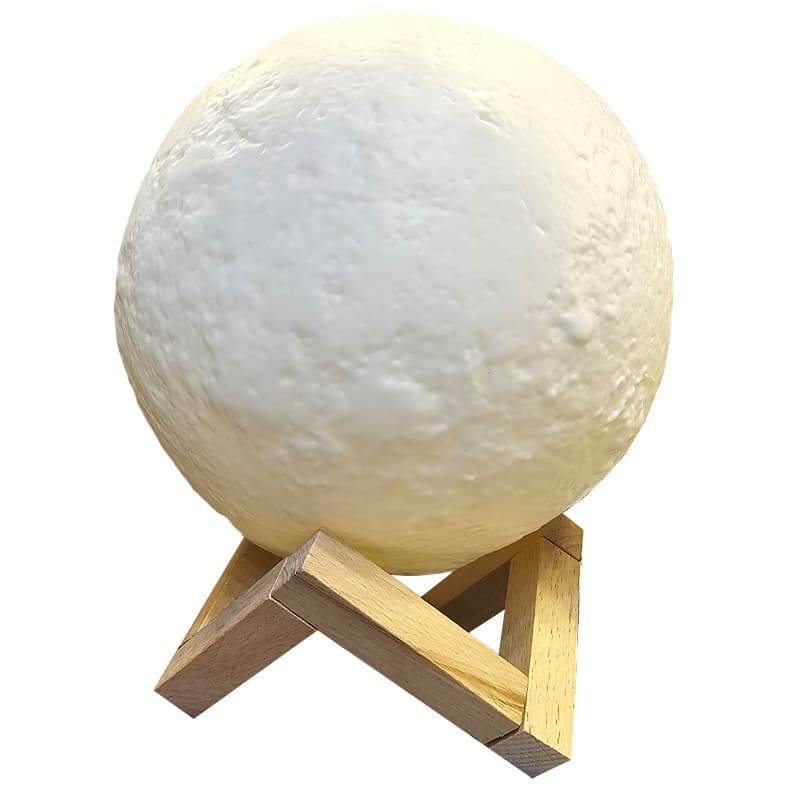 چراغ خواب طرح کره ماه سایز بزرگ 16 سانتی مدل 3D Moon — تصویر ۲
