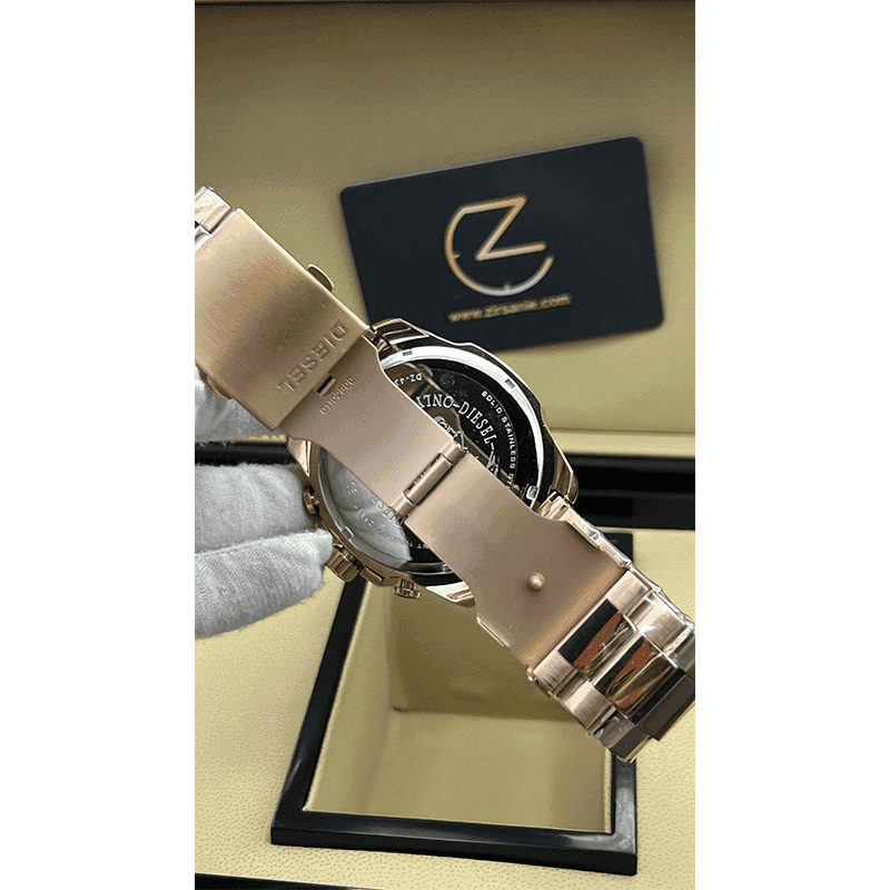 ساعت مچی مردانه دیزل شاخدار Diesel Mega Chief Rosegold White Screen — تصویر ۲