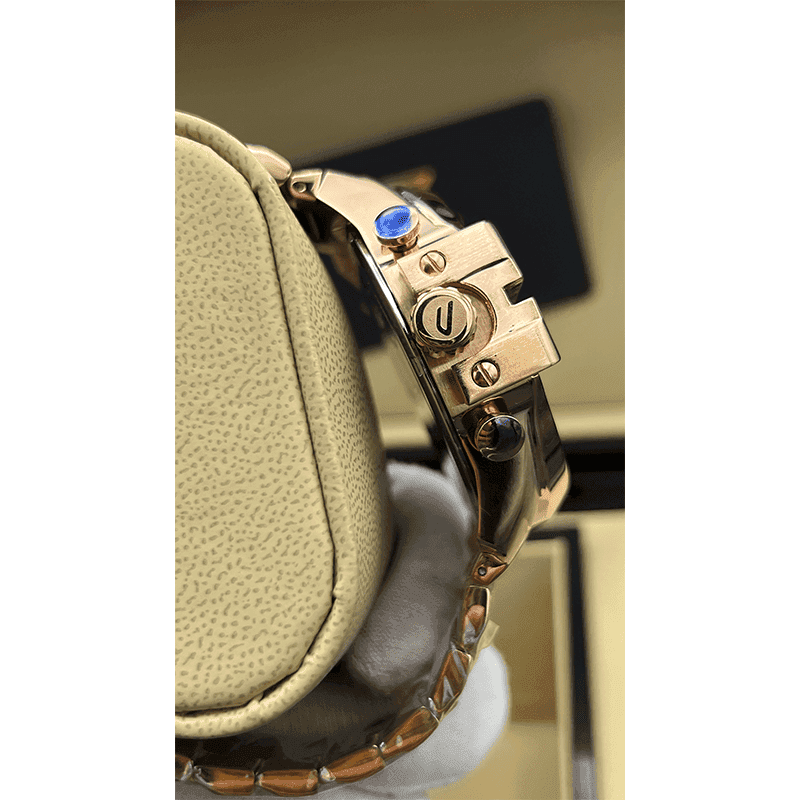 ساعت مچی مردانه دیزل شاخدار Diesel Mega Chief Rosegold White Screen — تصویر ۳