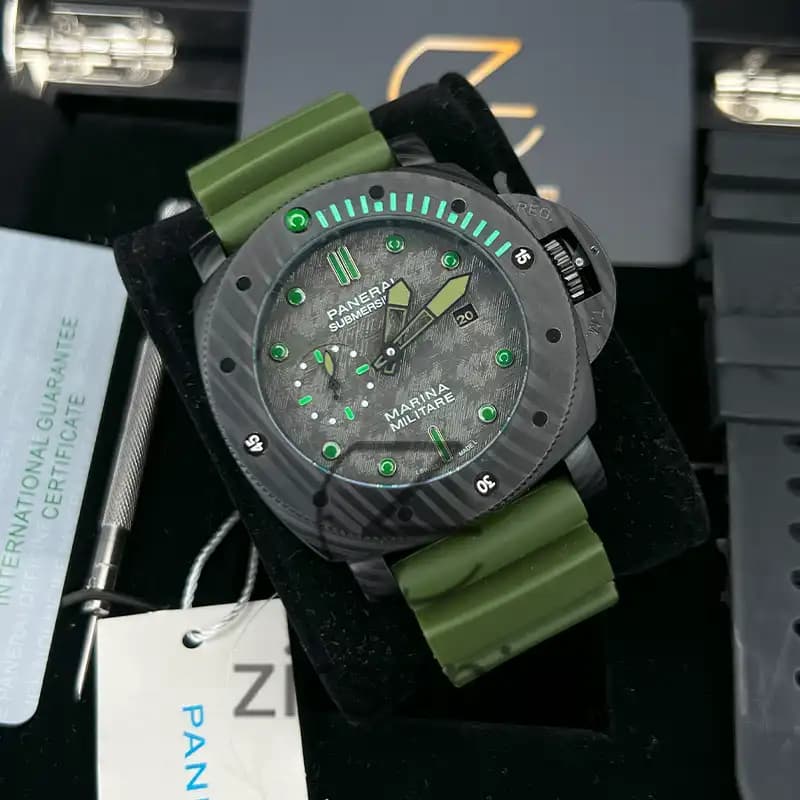 ساعت مچی مردانه پنرای اتوماتیک سابمرسیبل Panerai Submersible Black Green — تصویر ۲