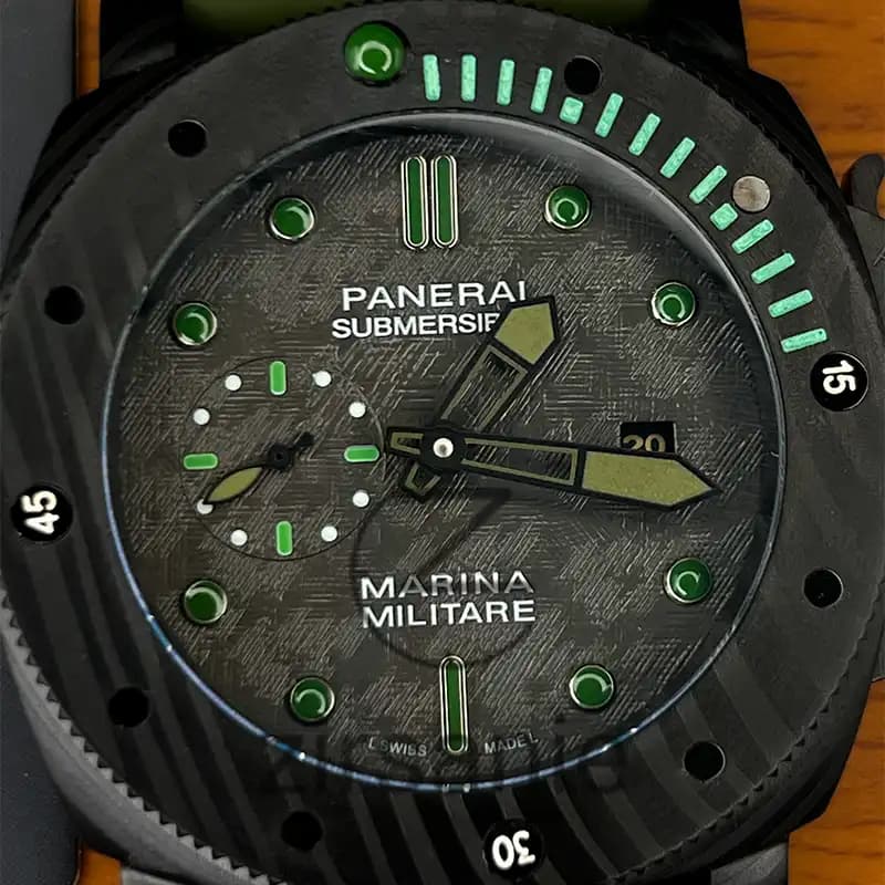 ساعت مچی مردانه پنرای اتوماتیک سابمرسیبل Panerai Submersible Black Green — تصویر ۶