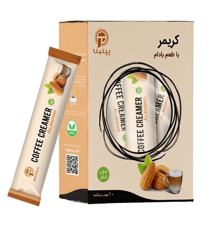 کریمر غیر لبنی با پودر شیر بادام ساشه 10 عددی