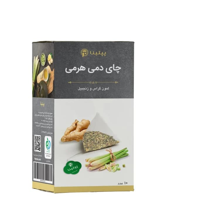دمنوش علف لیمو و زنجبیل تی بگ 10 عددی