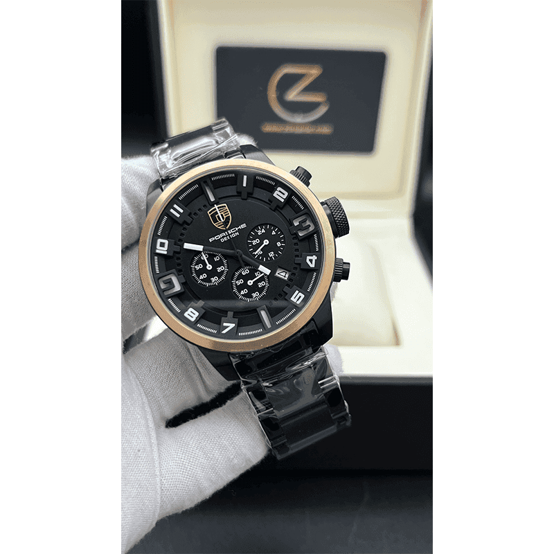 ساعت مچی مردانه پورشه دیزاین Porsche Design Black Rosegold White — تصویر ۷