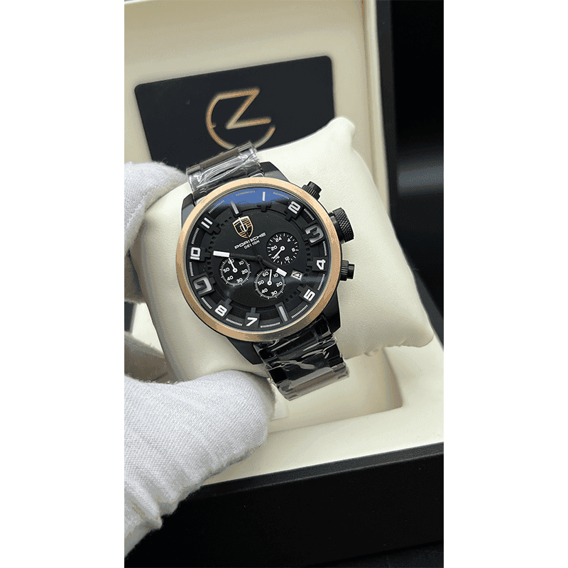 ساعت مچی مردانه پورشه دیزاین Porsche Design Black Rosegold White — تصویر ۶