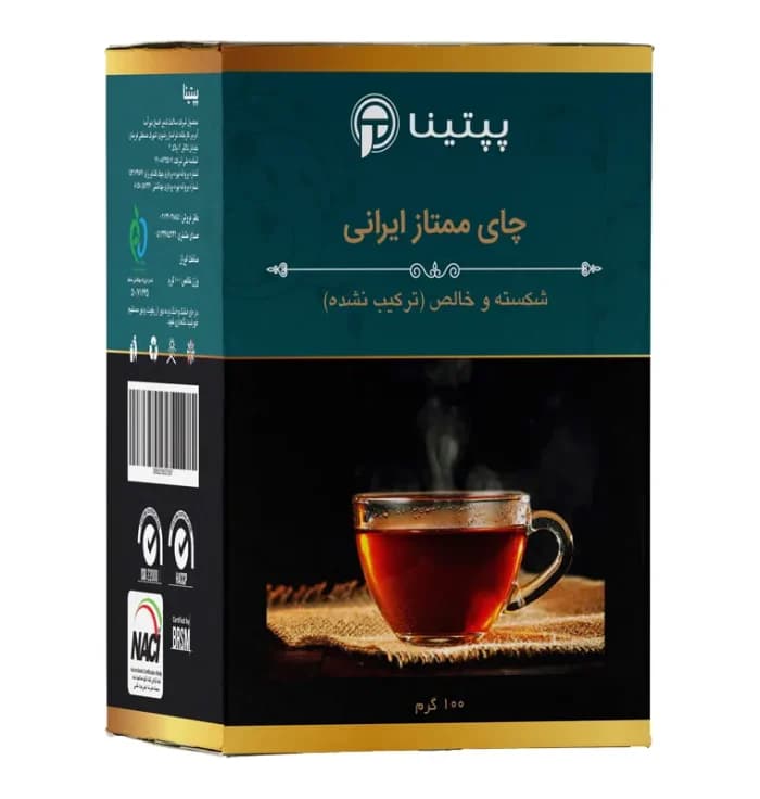 چای سیاه شکسته ممتاز ایرانی جعبه 100 گرمی